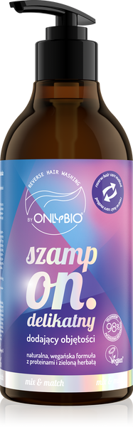 OnlyBio Szampon Objętościowy z Metodą Odwróconego Mycia - 400 ml