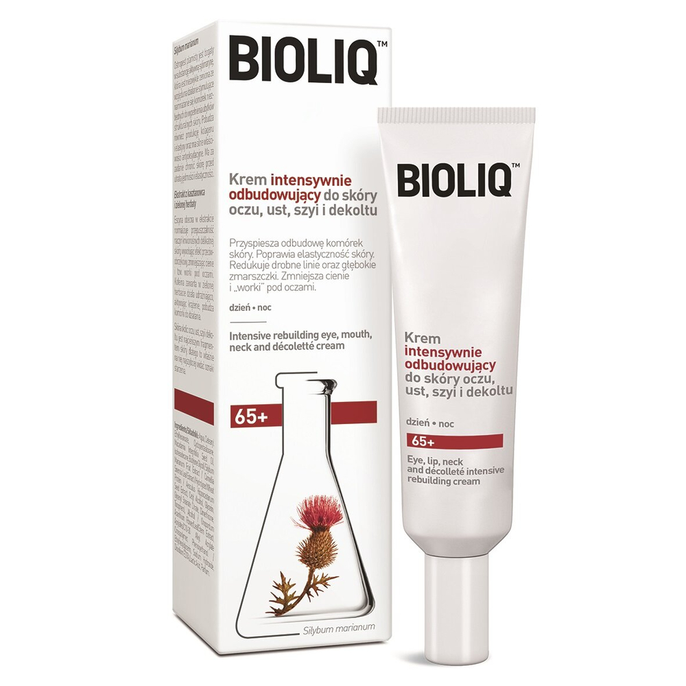 Bioliq 65+ Krem Odbudowujący do Okolic Oczu, Ust, Szyi i Dekoltu - 30 ml