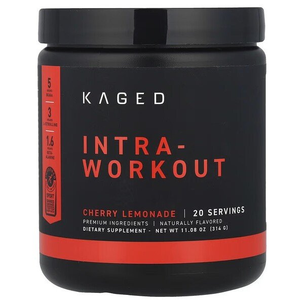 Kaged Muscle Intra-Workout Cherry Lemonade Intra-Workout Supplement for Energy and Muscle Recovery 314g