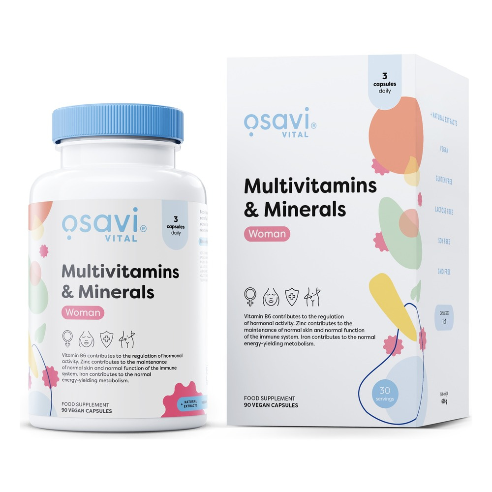 Osavi Multivitamins & Minerals Woman a Comprehensive Formula for Women 90 Vegan Caps