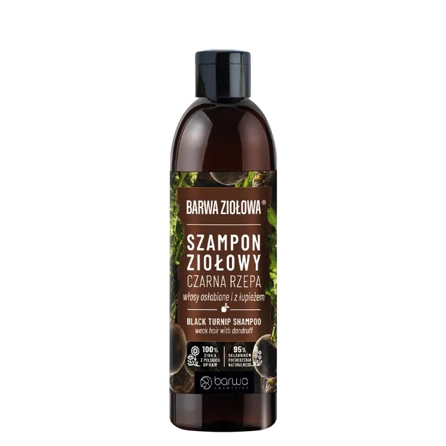 Barwa Herbal Regenerating Herbal Shampoo Black Turnip for Weakened Hair with Dandruff 250ml