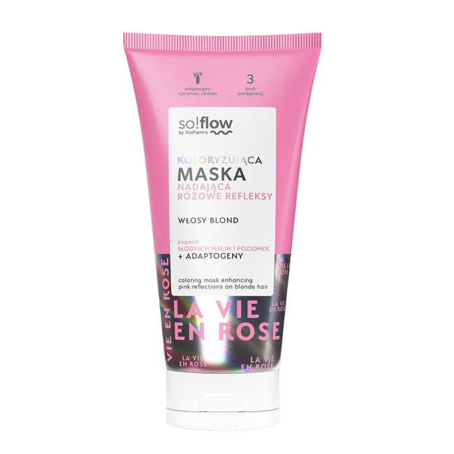 So!Flow Koloryzująca Maska z Różowymi Refleksami dla Włosów Blond - 200 ml