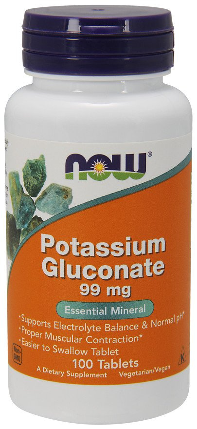 Now Foods Potassium Gluconate 99mg Potassium Gluconate Supports Muscle Health 100 Tablets