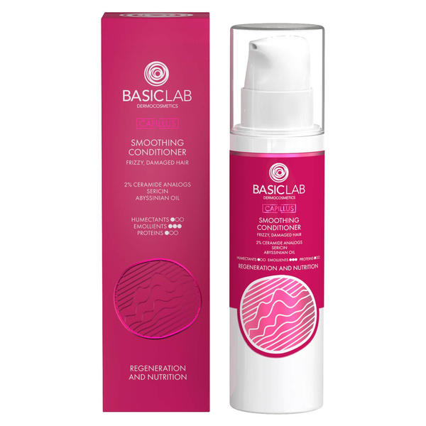 BasicLab Capillus Odżywka Wygładzająca do Włosów Puszących się 250ml