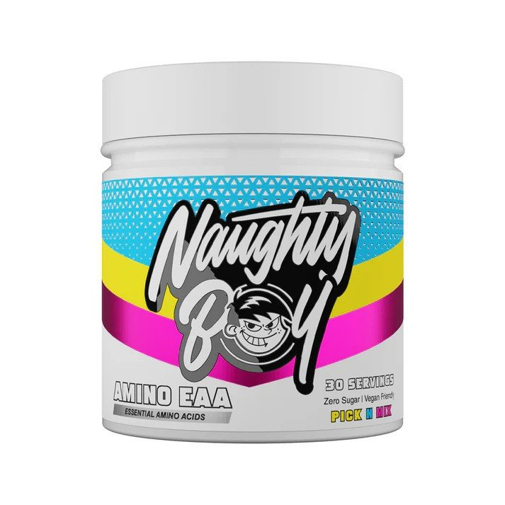 Naughty Boy Amino EAA Pick n Mix EAA and BCAA Amino Acid Powder for Muscle Recovery and Endurance 345g