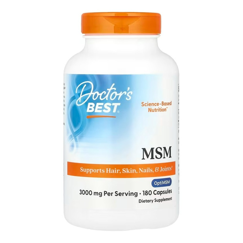 Doctor's Best MSM with OptiMSM, 3000mg Capsules 180 caps