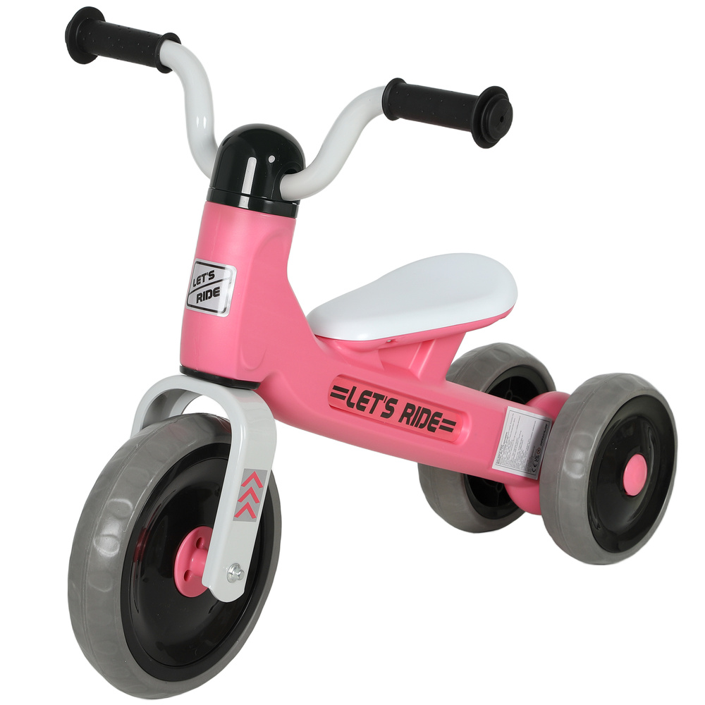 AIYAPLAY Toddler Balance Bike with No Pedal, 3 Silence Wheels for 12-36 Months Boys and Girls, Indoor Outdoor, Pink