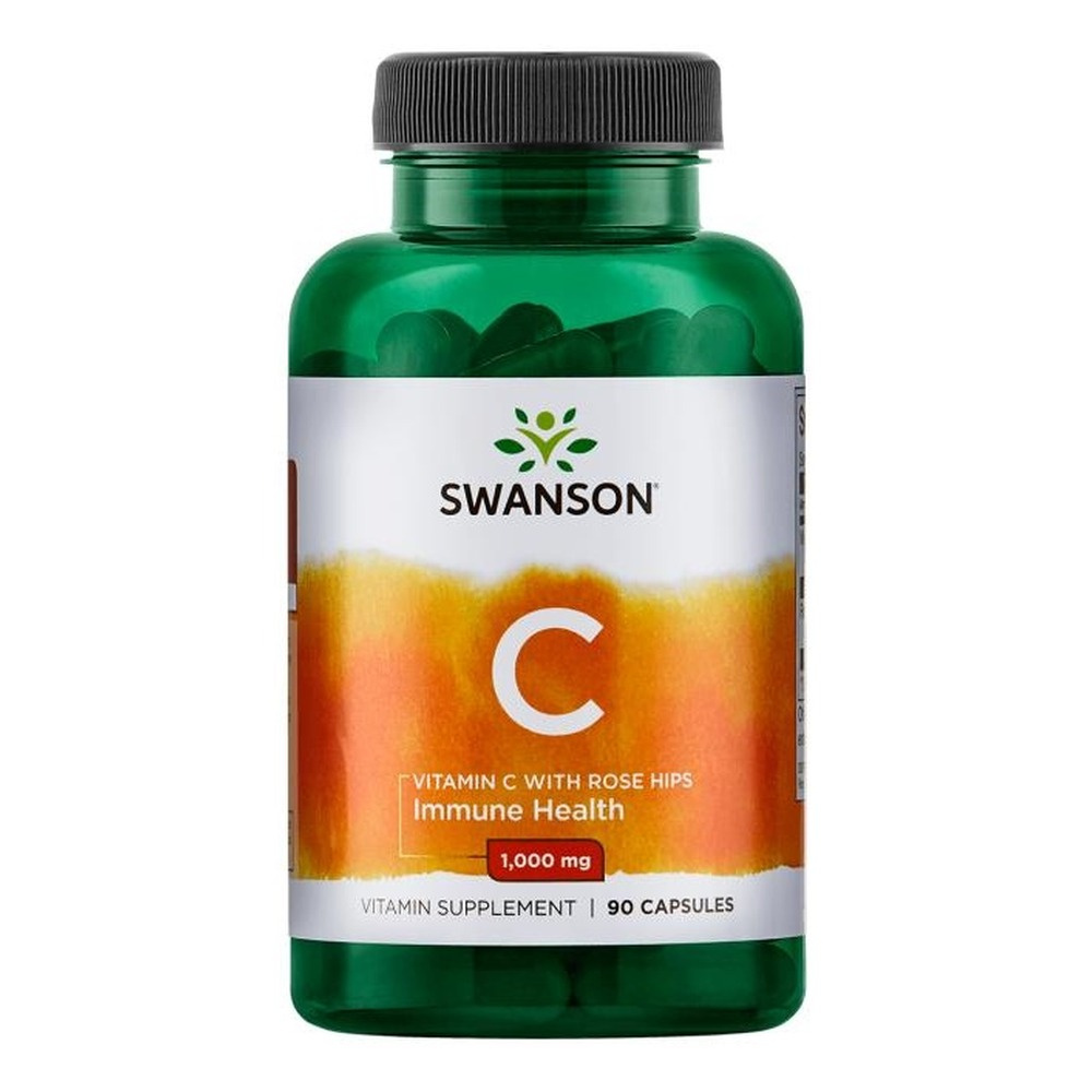 Swanson Vitamin C with Rose Hips Extract 1000mg 90 Capsules