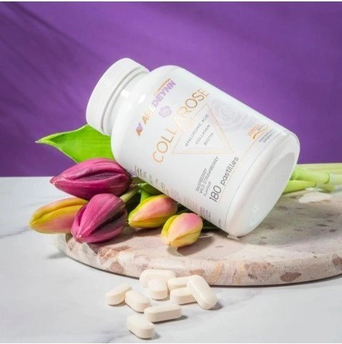 AllNutrition AllDeynn Collarose Fish Collagen Enriched with Hyaluronic Acid, Vitamin C and Biotin 180 Tablets