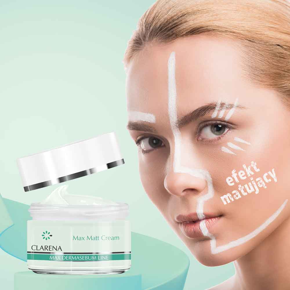 Clarena Max Dermasebum Mattifying Day Cream for Oily & Combination Skin - 50ml