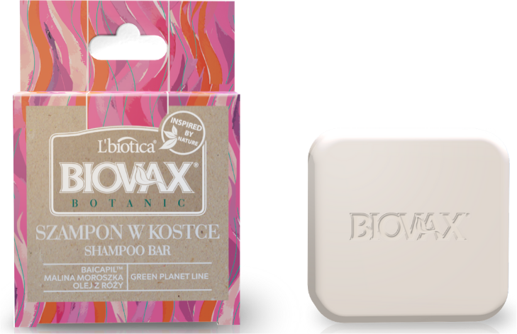 Biovax Botanic Cube Shampoo Cloudberry Raspberry and Rose Oil 82g