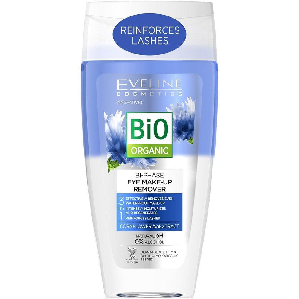 Eveline Bio Organic Delikatny Dwufazowy Płyn Micelarny 3w1 do Demakijażu Oczu 150ml