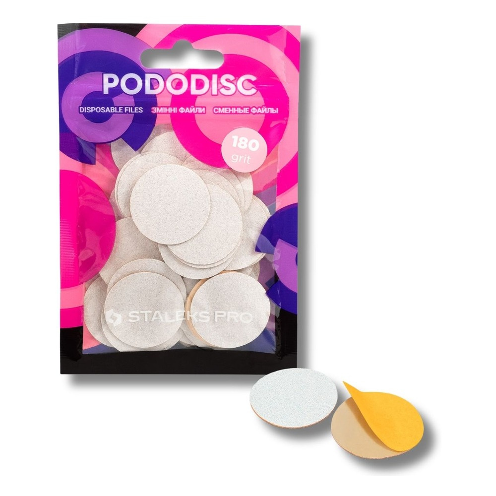 Staleks Pro Expert Disposable Pododisc Pedicure White Files  Size XS Grit 180 50pcs