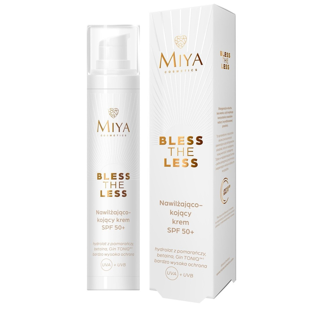 Miya Bless the Less Moisturising and Smoothing Cream SPF50 50ml