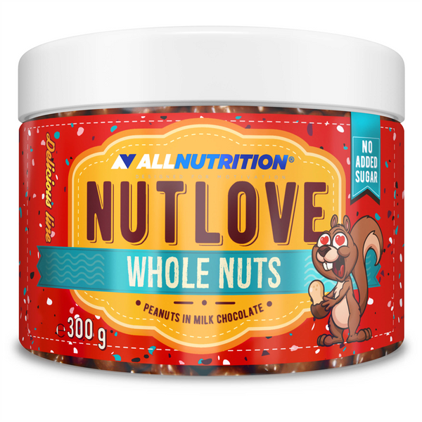 Allnutrition NutLove Whole Nuts Peanuts in Milk Chocolate with No Added Sugar 300g