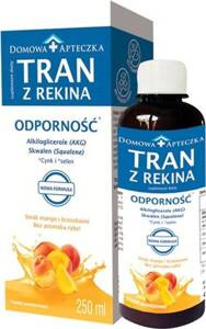 Domowa Apteczka Shark Liver Oil for Immunity with Mango Flavor for Kids and Adults 250ml Best Before 30.11.26