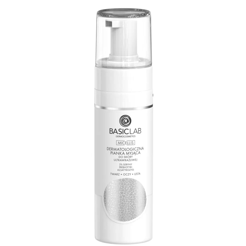 BasicLab Micellis Dermatological Cleansing Foam with 2% Serine & Prebiotics for Ultrasensitive Skin - 150ml