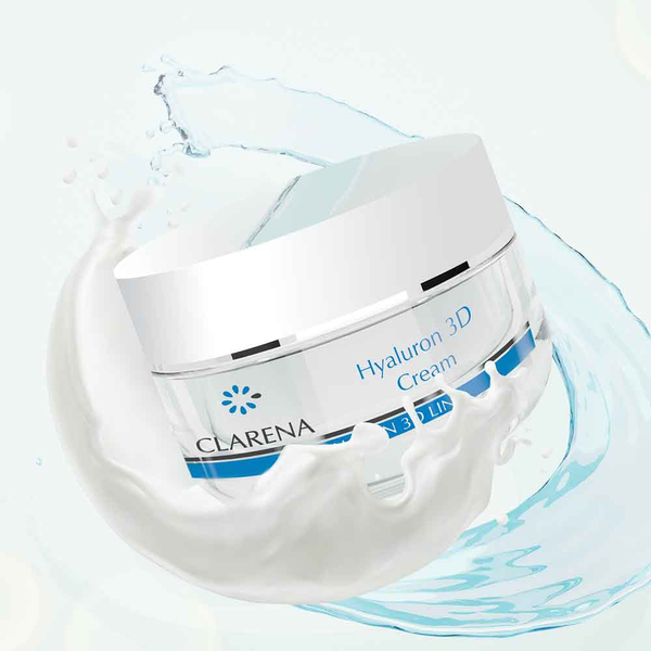 Clarena Hyaluron 3D Ultra Moisturizing Anti-Wrinkle Cream with 3 Types of Hyaluronic Acid 50ml