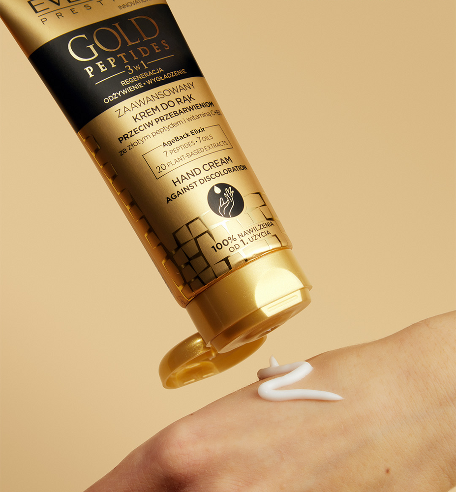 Eveline Gold Peptides 3w1 Zaawansowany Krem do Rąk Przeciw Przebarwieniom 75ml