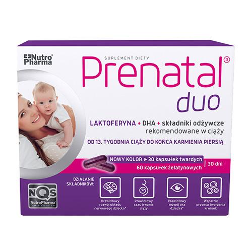 Prenatal Duo Wsparcie w Przebiegu Ciąży 30 Tabletek + 60 Kapsułek