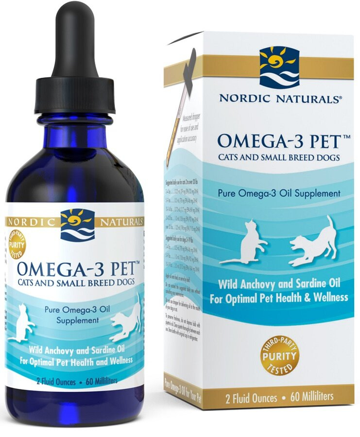 Nordic Naturals Omega-3 Pet Codzienna dawka Kwasów Omega-3 dla Zdrowia Psa i Kota 60ml
