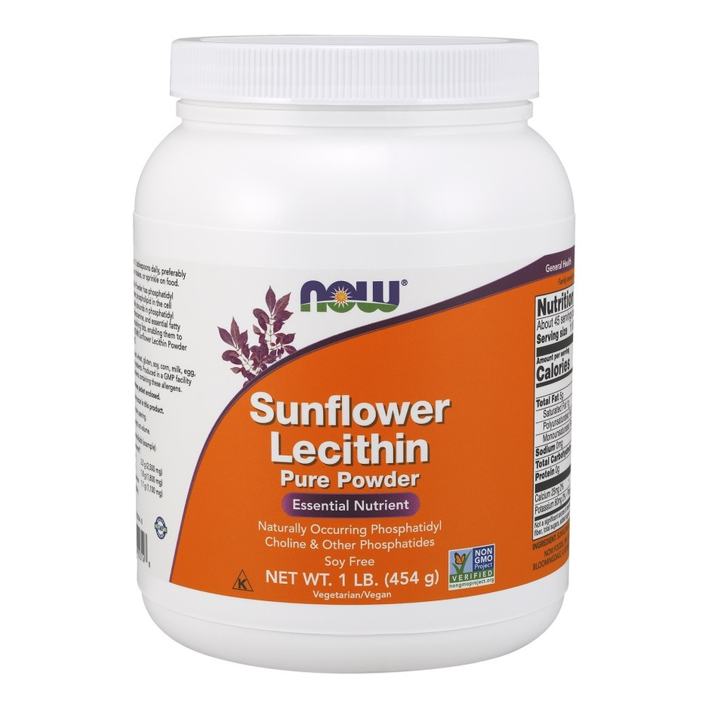 Now Foods Sunflower Seed Lecithin Pure Powder 454g