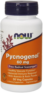 Now Foods Pycnogenol with Acerola & Rutin Powder 60mg Wsparcie Odporności 50 Kapsułek