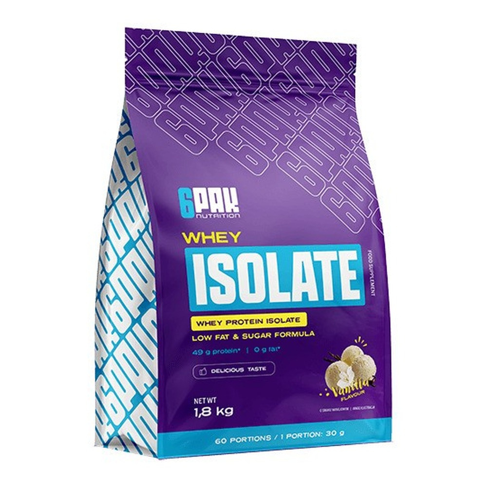 6PAK Izolat białka serwatkowego, Wanilia 1800g