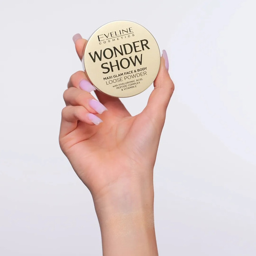 Eveline Wonder Match Sypki Puder Rozświetlający do Twarzy i Ciała Maxi Glam 6g