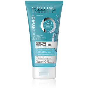Eveline FaceMed+ Purifying Face Wash Gel with Tea Tree Oil for Combination and Oily Skin 150ml