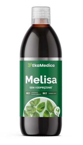 EkaMedica Melisa Sok z Ekstraktem z Liści Melisy na Odprężenie i Sen bez Dodatku Cukru 500ml