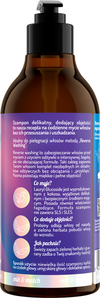OnlyBio Reverse Washing Szampon Delikatny Dodający Objętości 400ml