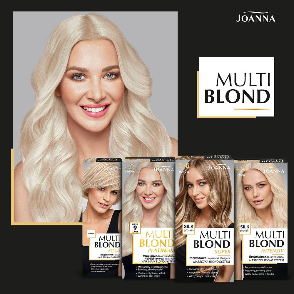Joanna Multi Blond Intensiv Rozjaśniacz do Całych Włosów 4 - 5 Tonów 1 Sztuka