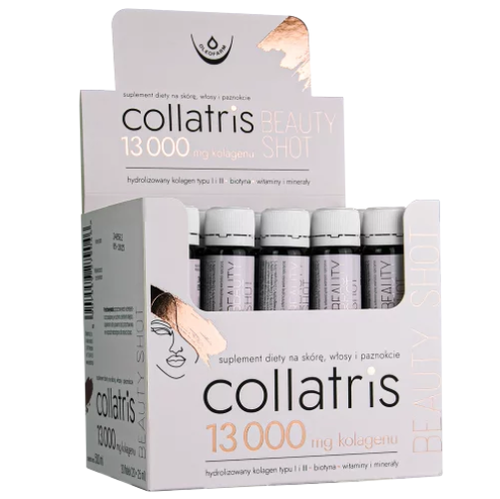 Oleofarm Collatris Beauty Shot 13 000 mg Kolagen w Płynie na Skórę Włosy i Paznokcie BOX 20szt. x 25ml