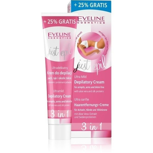 Eveline Just Epil 3-in-1 Ultra-mild Depilatory Cream with Aloe & Silk 125ml