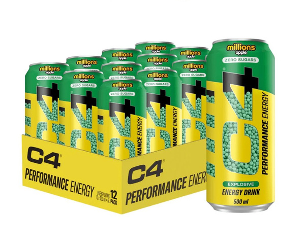 Cellucor C4 Performance Energy Napój Energetyczny Millions Apple Na Wsparcie Wydajności i Koncentracji 12 x 500ml