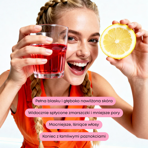 Supersonic Collagen Beauty Drink o Smaku Porzeczka-Mięta 180g