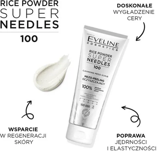 Eveline Super Needles Rice Powder 100 Mezo-Peeling Oczyszczający 75ml