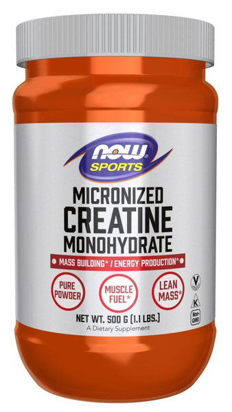 NOW Foods Creatine Monohydrate Micronized Powder Strength and Endurance for Athletes 500g