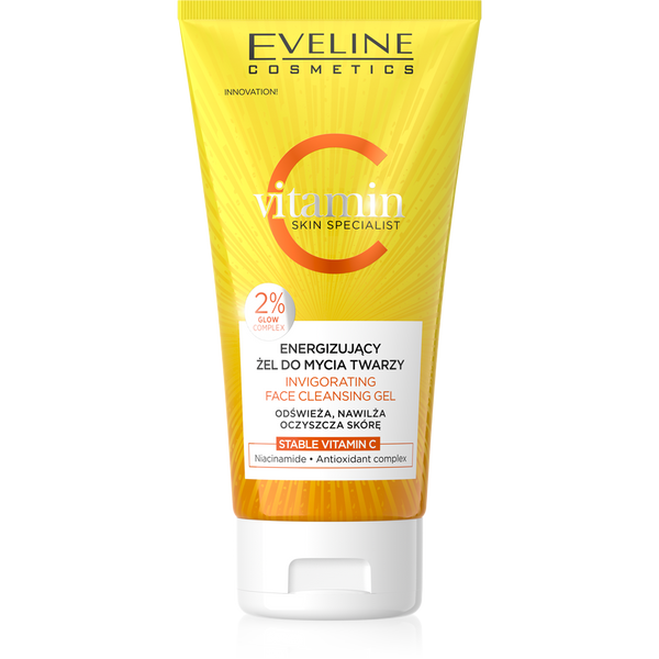 Eveline Vitamin C Skin Specialist Energizujacy Żel do Mycia Twarzy dla każdego Rodzaju Skóry 150ml