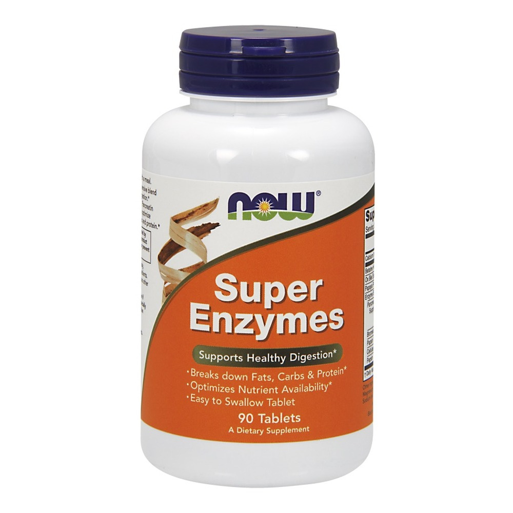 Now Foods Super Enzymes Wspiera Trawienie 90 Tabletek