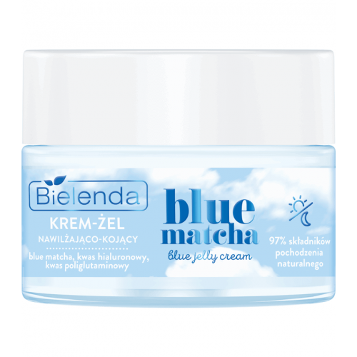 Bielenda Blue Matcha Blue Jelly Cream Nawilżająco-Kojący Krem Żel dla Każdego Rodzaju Cery 50ml