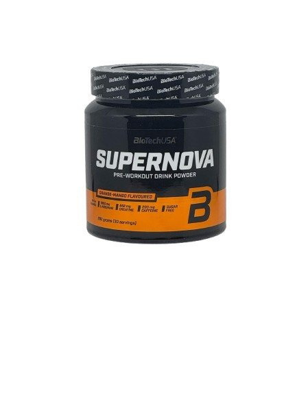 BioTechUSA Supernova Pre-Workout Powder for Intense Training Orange-Mango 282g