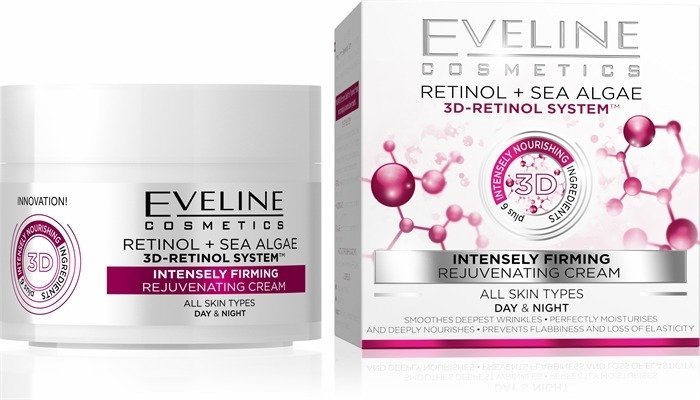 Eveline 3D-Retinol System Intensywnie Ujędrniający Krem na Dzień i na Noc 50ml
