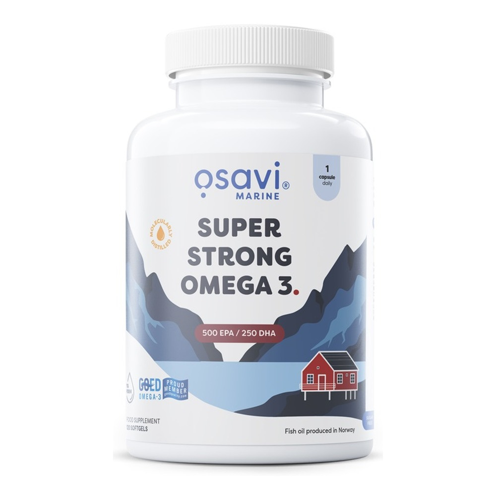 Osavi Super Strong Omega 3 500 EPA / 250 DHA for Brain and Heart Support 120 Softgels