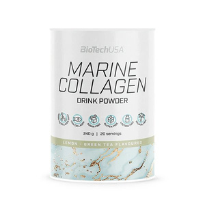 BioTechUSA Marine Collagen Lemon-Green Tea Drink Powder for Skin and Joints 240g