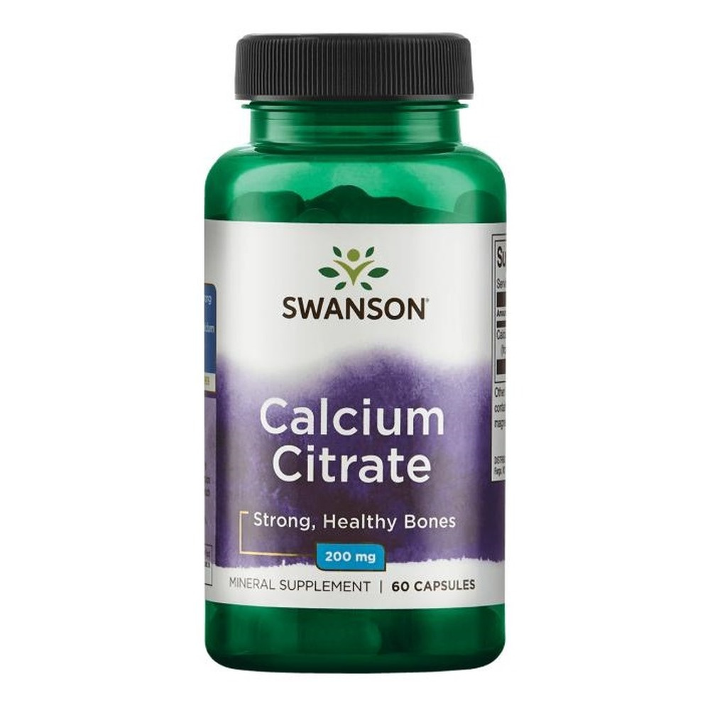 Swanson Calcium Citrate 200mg 60 Capsules