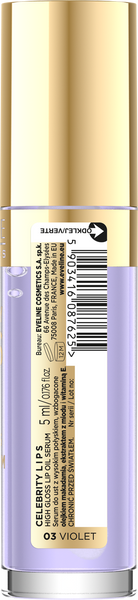 Eveline Celebrity Lips Tinted Oil Therapy Lip Serum Oil No. 03 Violet 5ml
