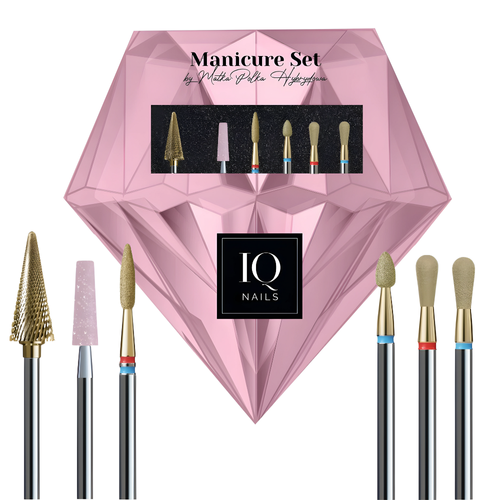 IQ Nails Manicure Set All in One Zestaw Frezów 6 Sztuk