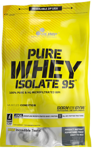 Olimp Nutrition Pure Whey Isolate 95 Izolat Białka Serwatkowego o Smaku Masła Orzechowego dla Sportowców 600g
